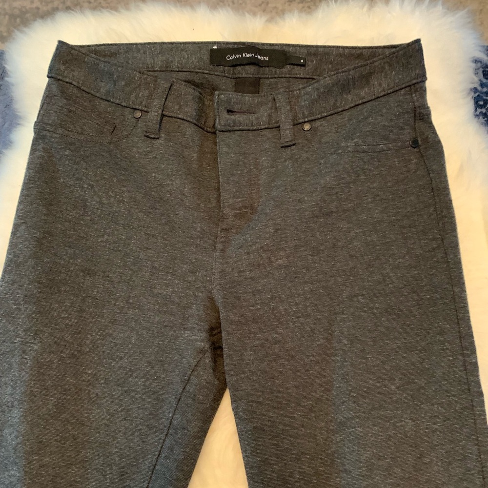 Calvin Klein Dark grey stretch cotton pants